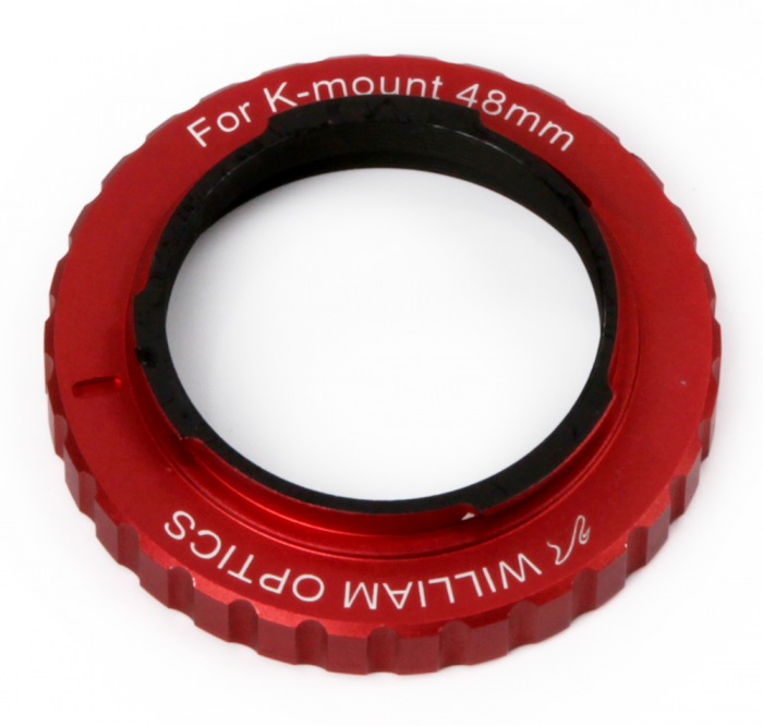 Willam Optics T mount for Pentax K -Red / Pentax K 48mm