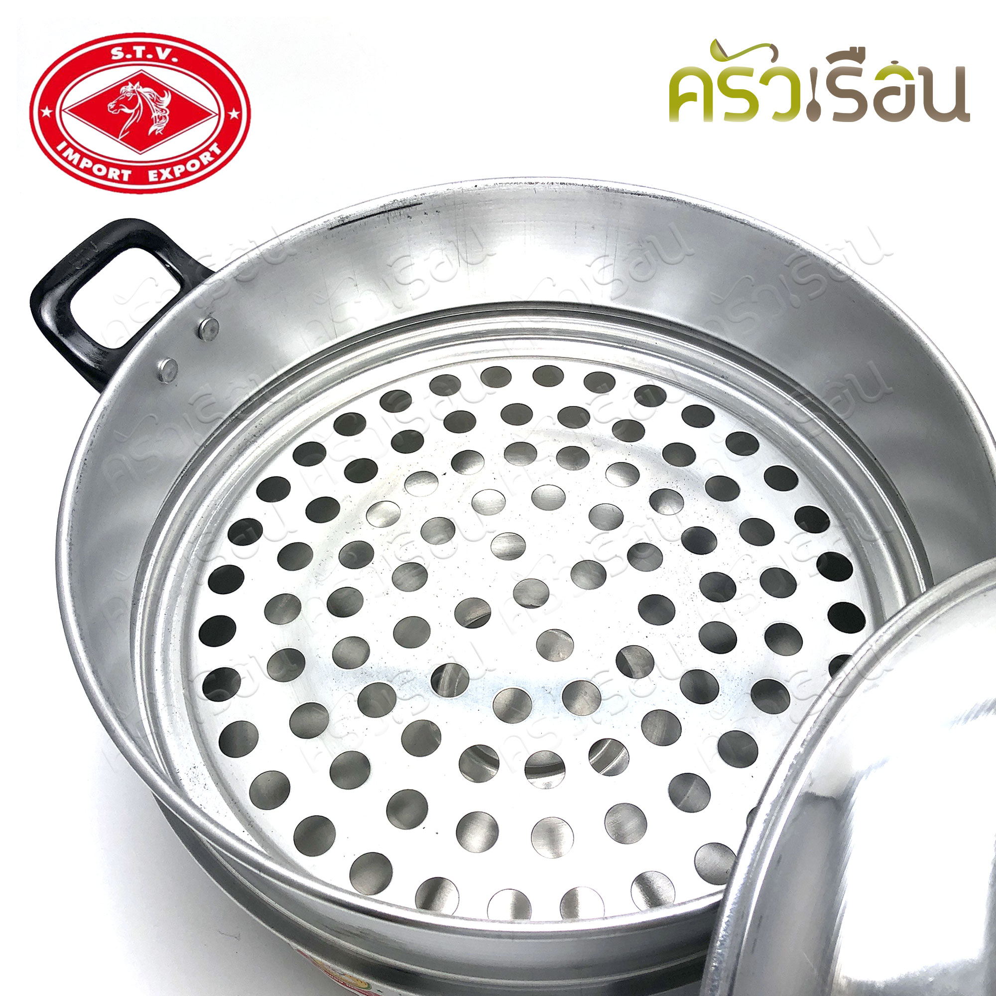 ตรากุ๊กไทย หม้อนึ่ง / ซึ้ง อลูมิเนียม 2 ชั้น (3 ชิ้น = ฝา+ชั้นนึ่ง+ก้น)