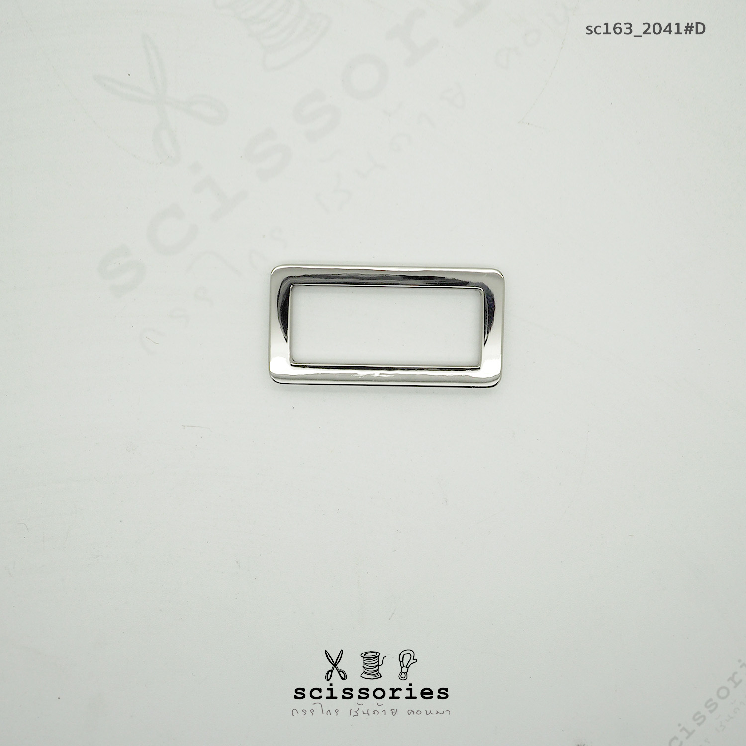 สี่เหลี่ยม 1.2 นิ้ว สีเงิน Silver /2ตัว