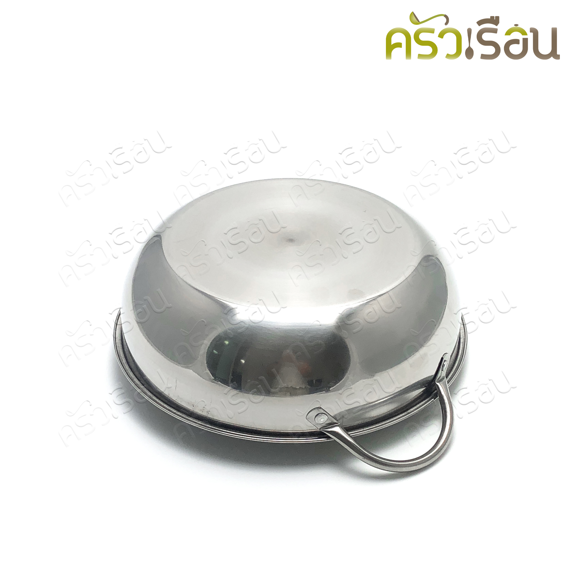 FOFO stainless steel sukiyaki pot / Shabu pot 28 cm. Glass lid, no partition.