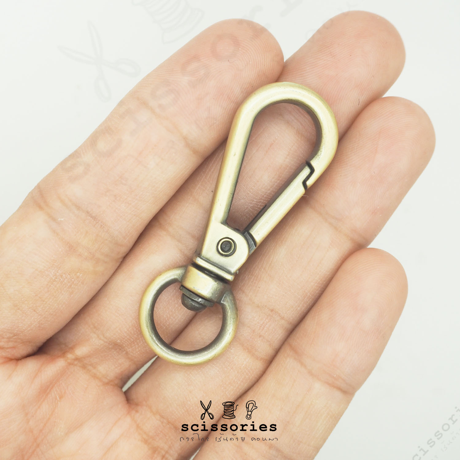 คอหมาเกี่ยว ท้ายห่วง กว้าง 1.2cm สีเหลืองปัด 2 ตัว