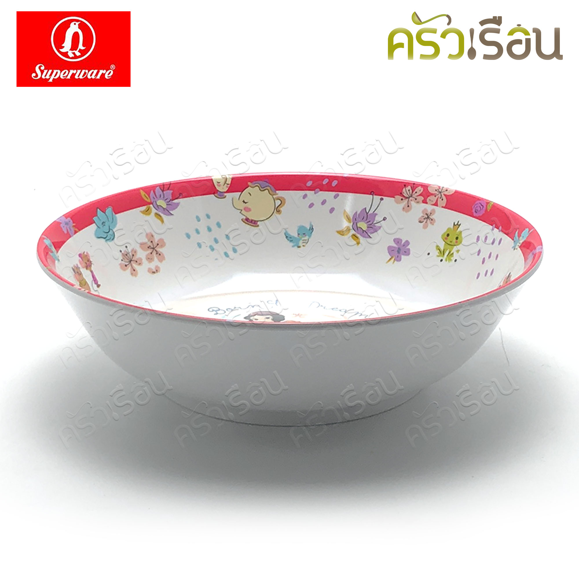 Superware ลาย Heart of Princess เจ้าหญิง Disney [ ราคาต่อชิ้น ] จาน หรือ ชาม หรือ ช้อนส้อม หรือ แก้วน้ำ เมลามีน
