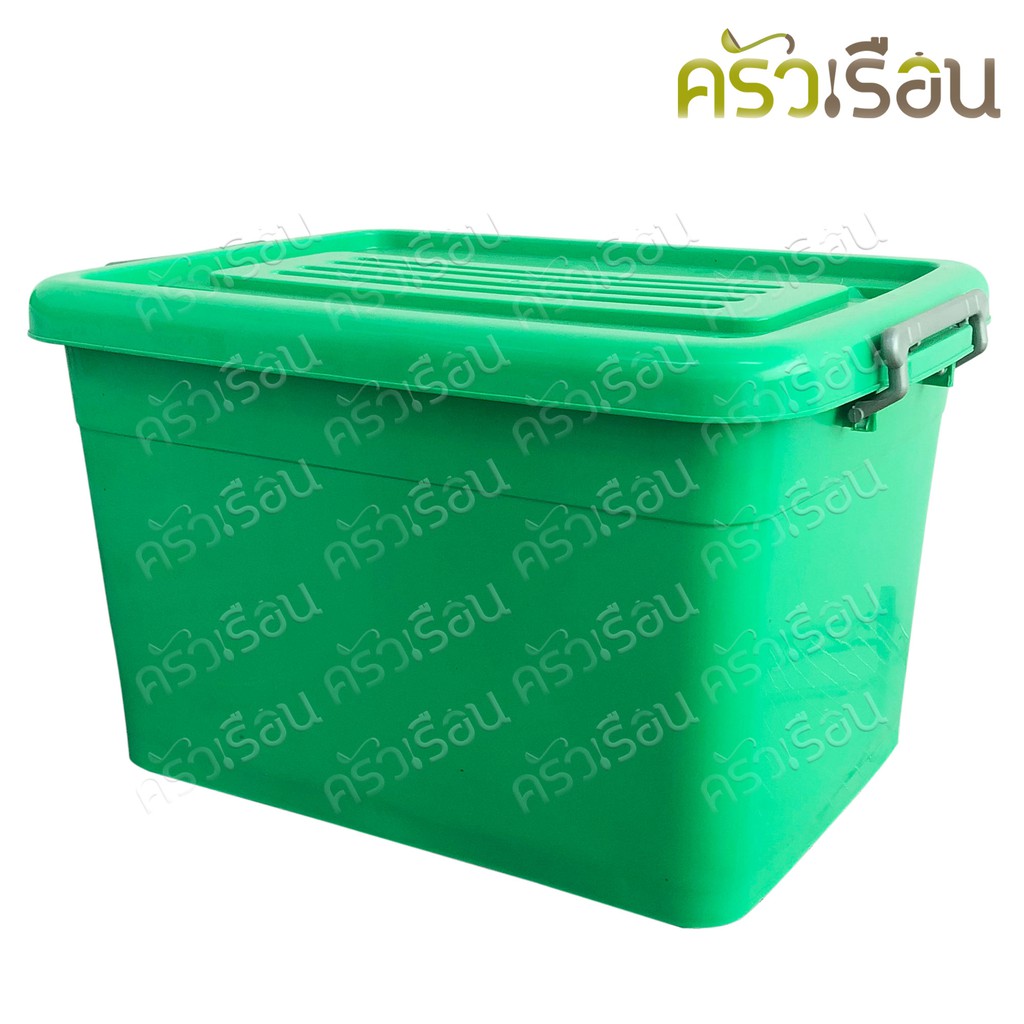 Big One กล่องพลาสติก พร้อมฝา มีล้อ สีปกติ 55 ลิตร 53 x 41 x 34 ซม. # 10-247