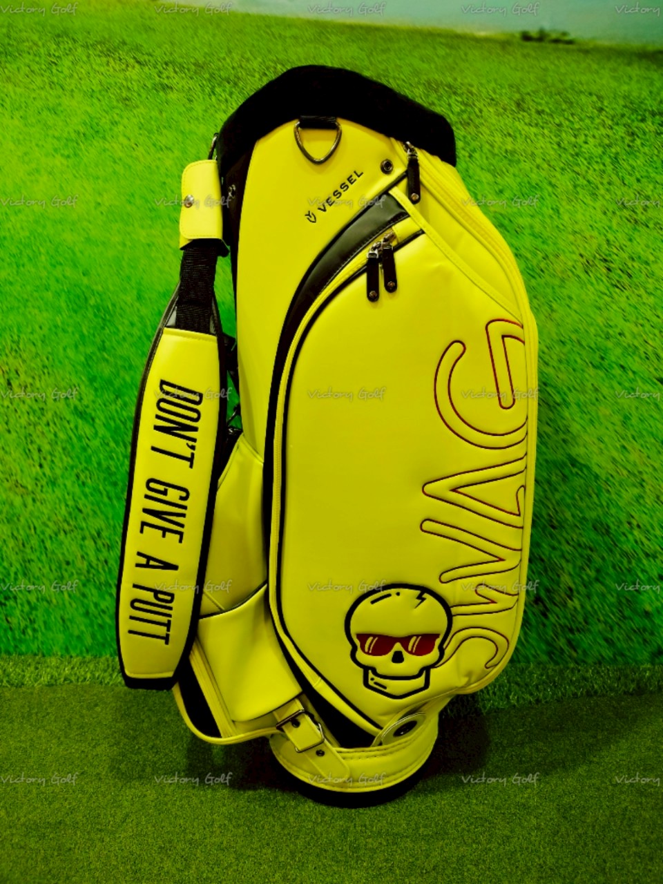Golf bag SWAG ( PU Material ) 9.5 ( Waterproof zipper ) neon green Color