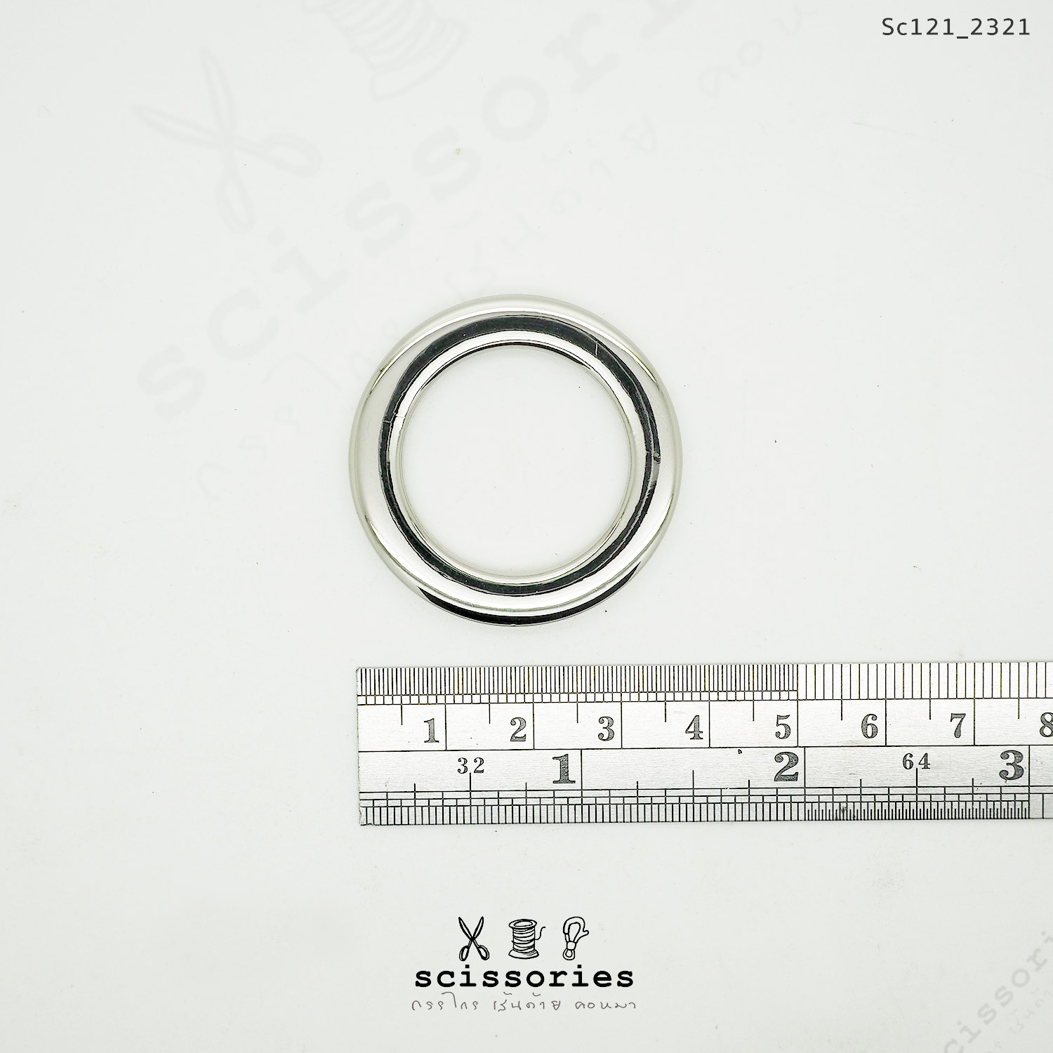 ห่วงวงกลม 2.5 cm. สีเงิน /2 ตัว