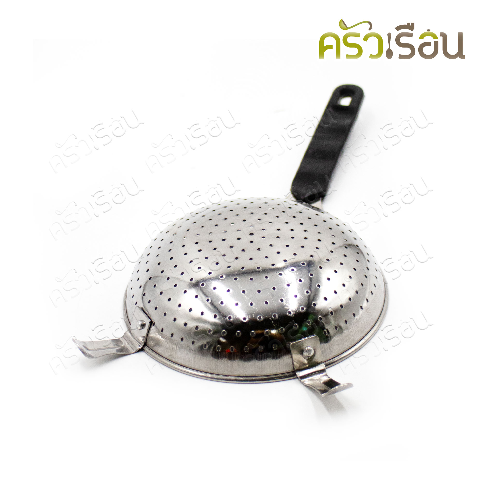 Twin Ray stainless steel strainer, assorted color handle, 14 cm. #114 coconut milk squeezer
