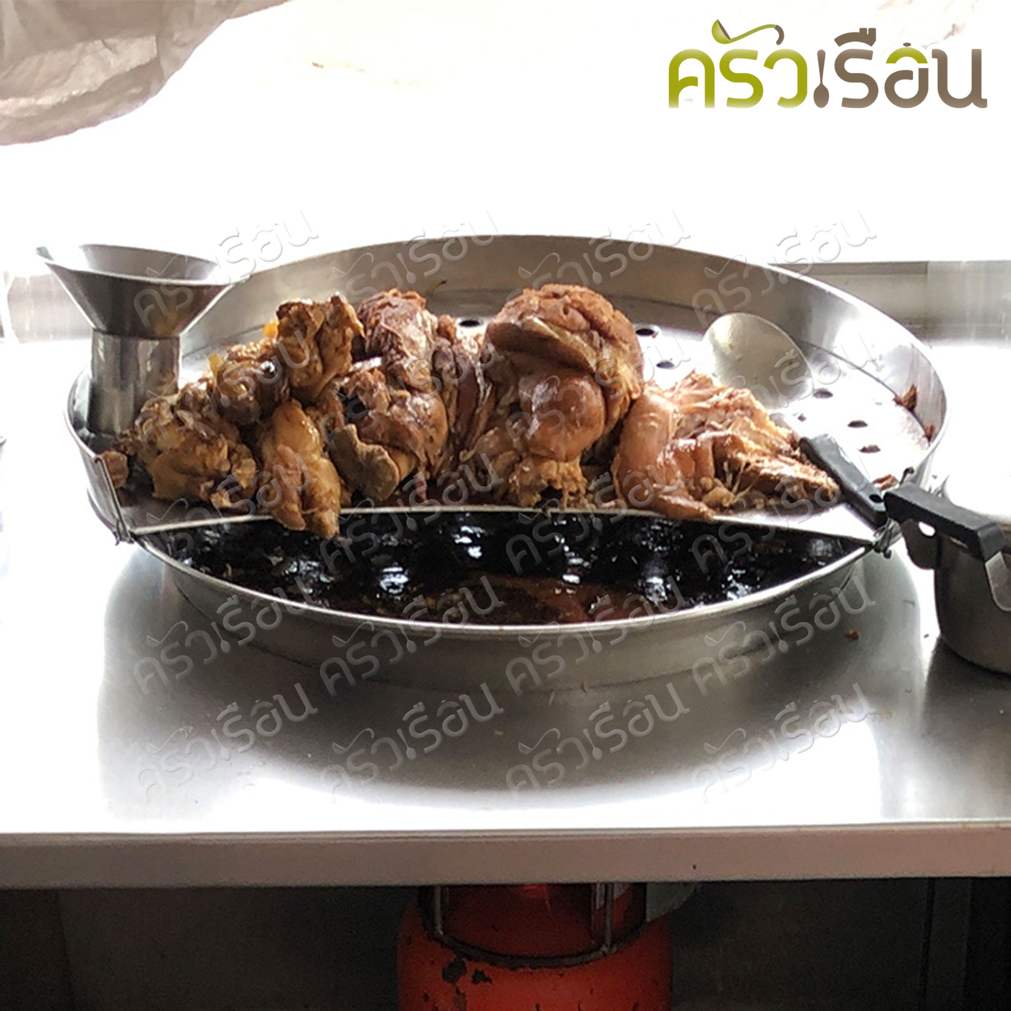 HORSE BRAND ชุดขายขาหมู รองขาหมู เล็ก เบอร์ 20 + กาละมัง ตราม้าลาย 50 ซม.