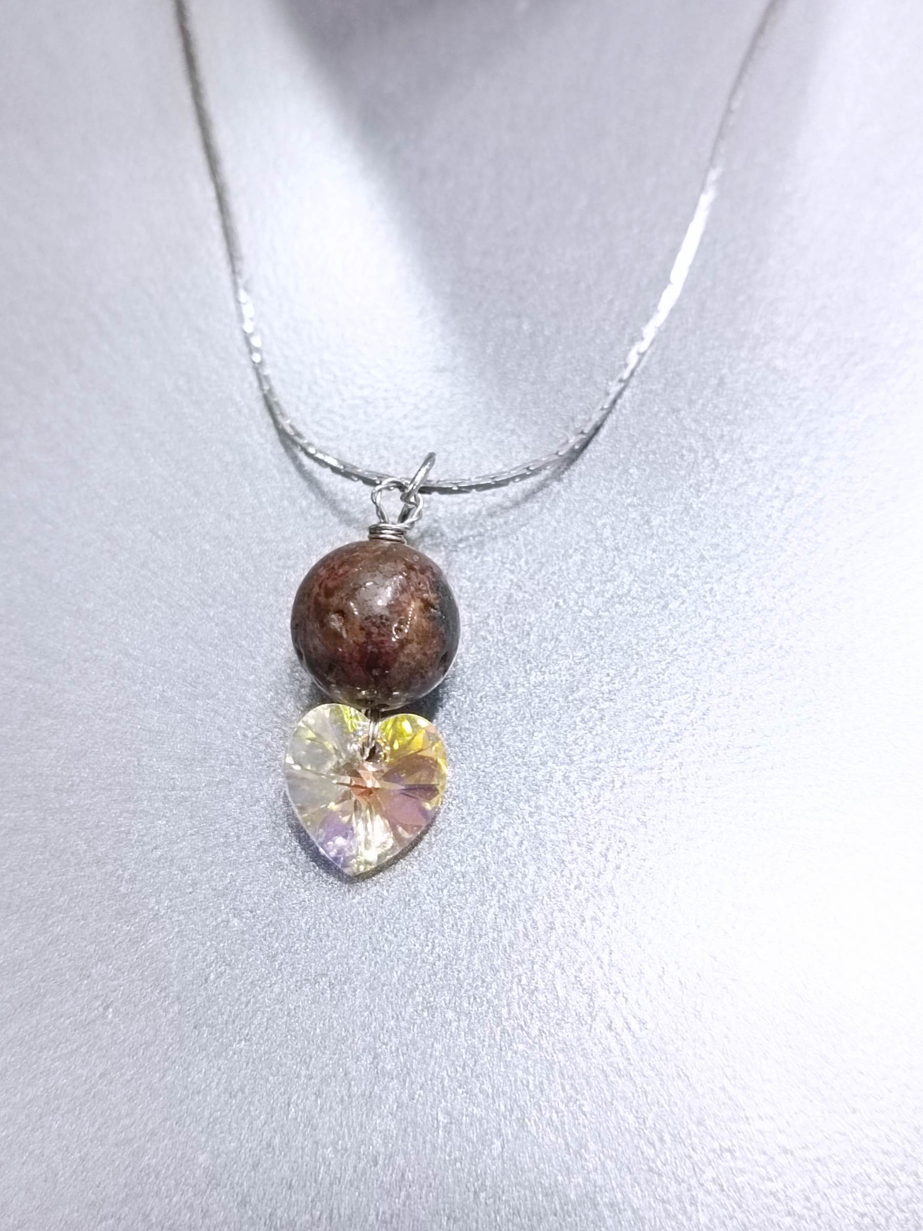 สร้อยคอ"Sweetheart" ปู่โสมเฝ้าทรัพย์ Pietersite Necklace (ชำระAura ดึงดูดโชค คุ้มครอง)