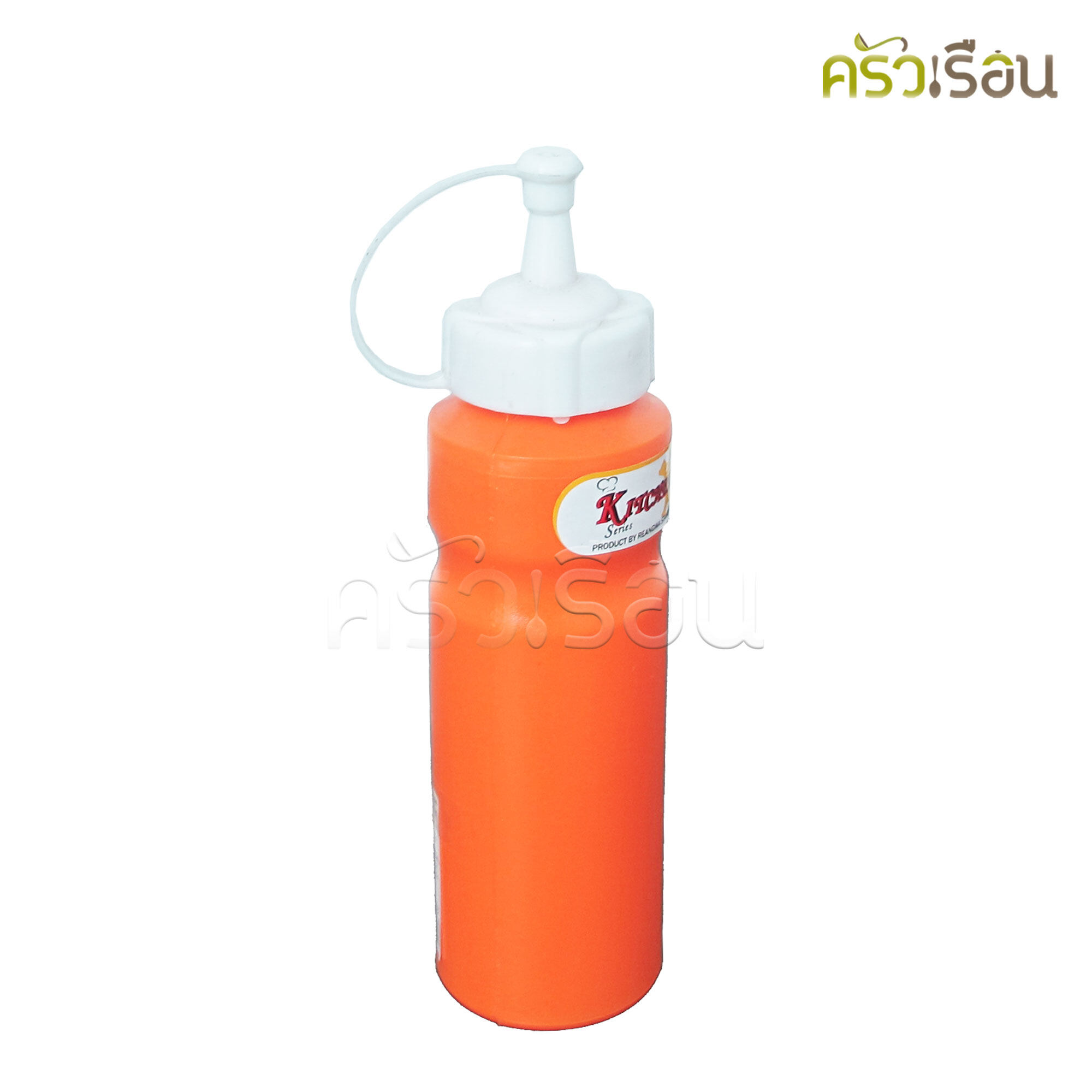 Reangwa Standard ขวดบีบ พลาสติก RW9040 สีแดง หรือ ส้ม 9.5 ออนซ์ / 240 ml. Ø5.5 X 19 ซม. ขวดบีบซอส SQUEEZER BOTTLE