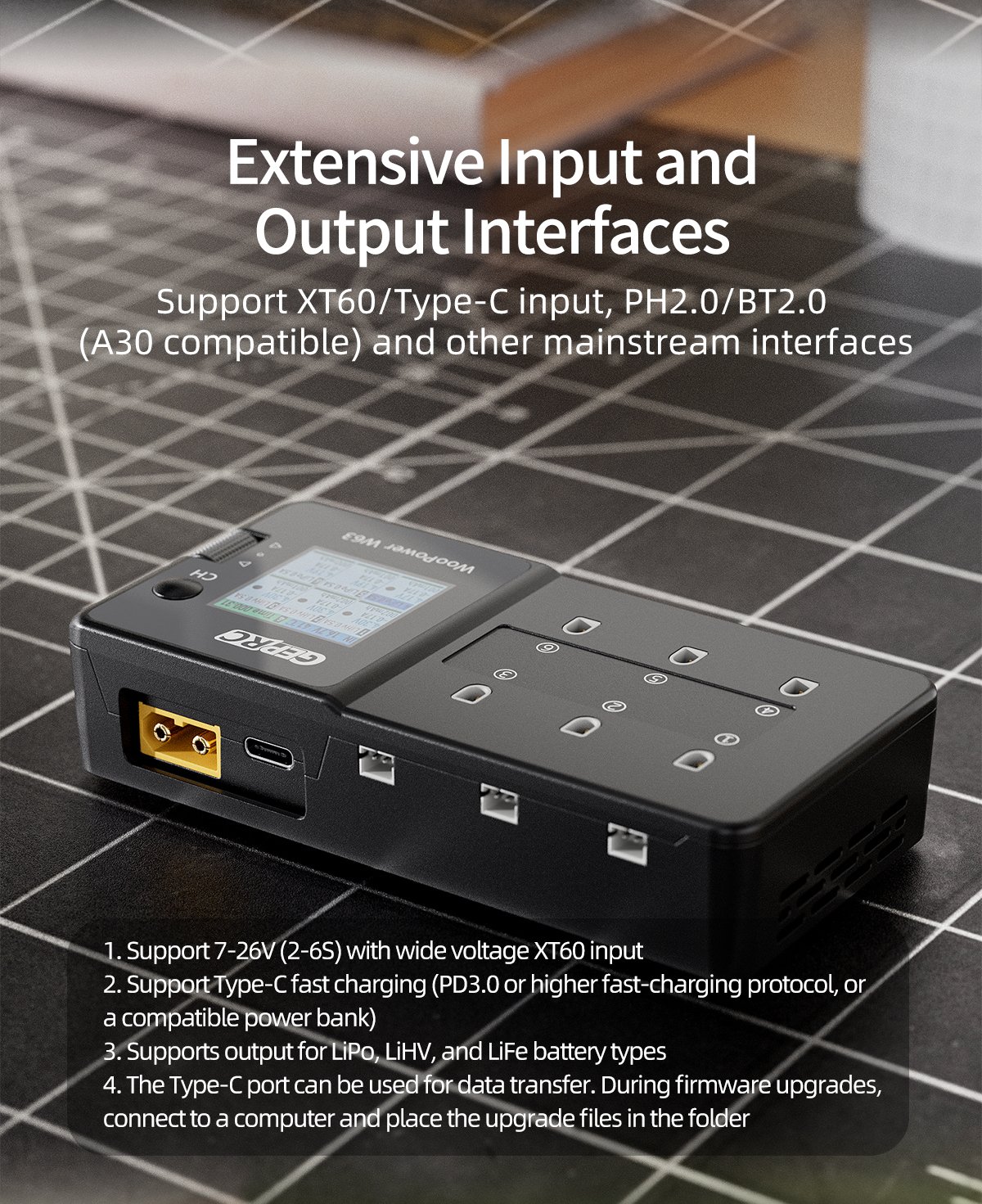 GEPRC WooPower W63 1S Charger อุปกรณ์โดรน Drone