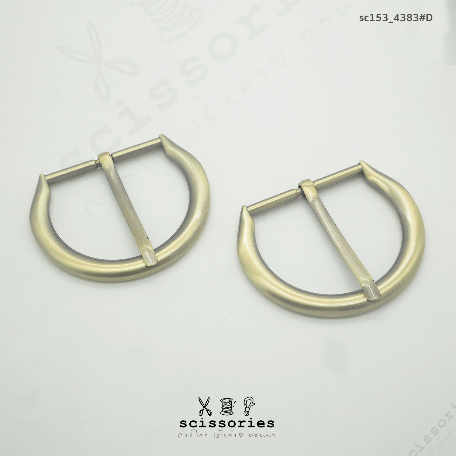 เข็มขัด 2 นิ้ว สีเหลืองปัด Brush Gold/2ตัว