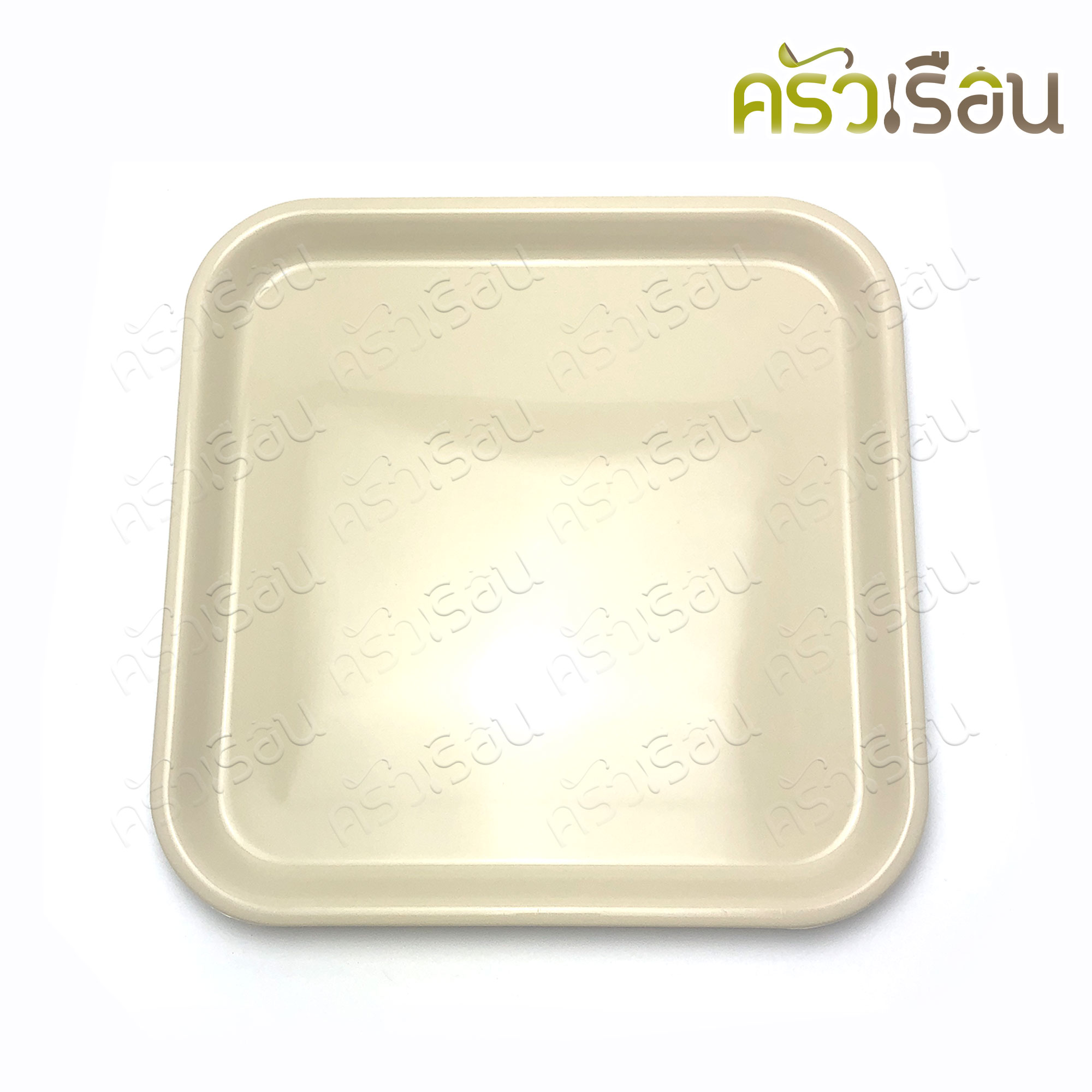 Reangwa Standard [ราคาต่อใบ] ถาดเหลี่ยม จัตุรัส พลาสติก 33 x 33 x 2.5 ซม. RW0484