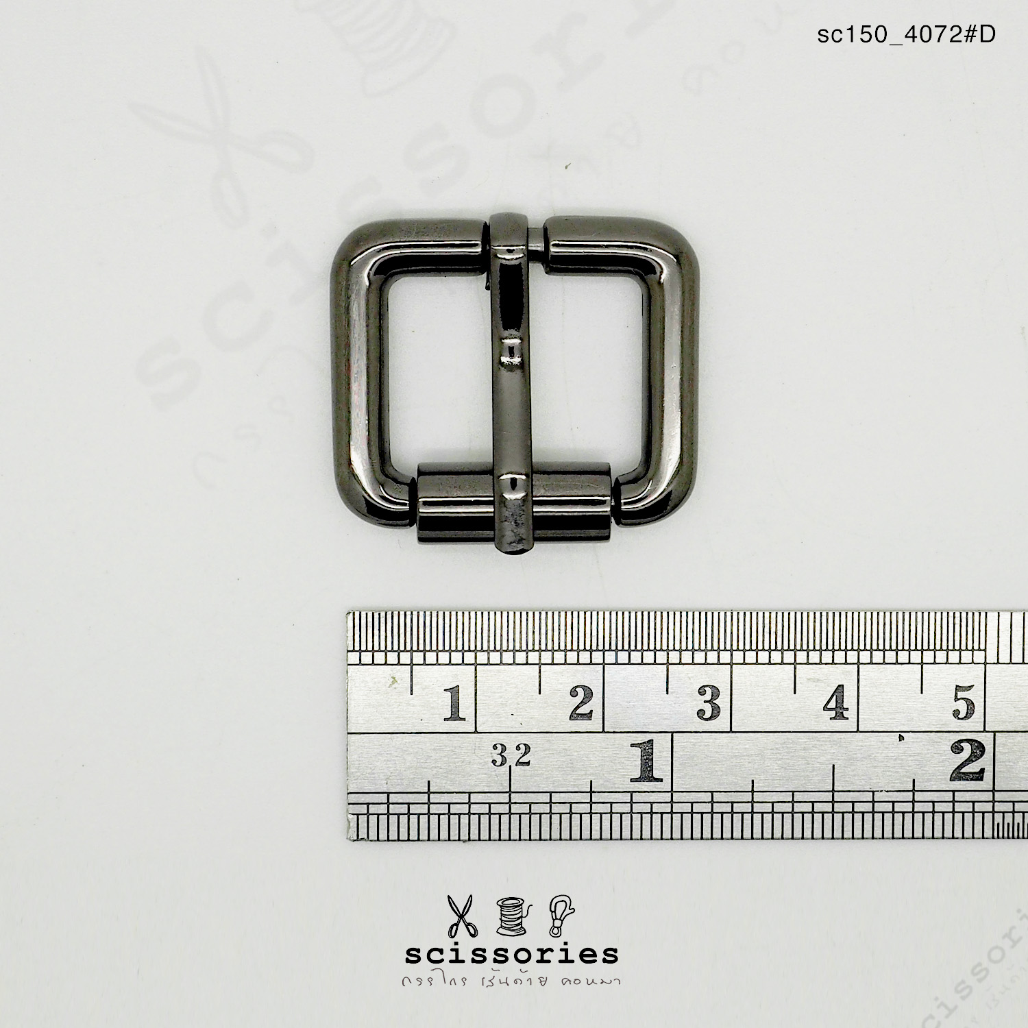 เข็มขัด ลูกกลิ้ง 2cm สีดำ/2ตัว