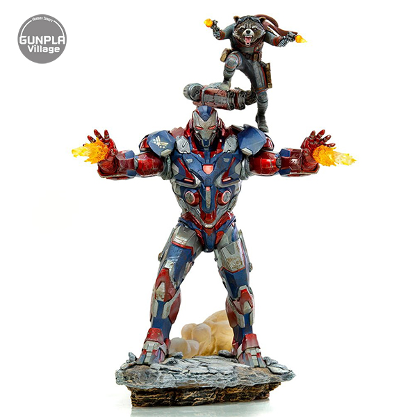 Iron Studios - Iron Patriot and Rocket: Avengers Endgame BDS 1/10Scale 606529899707