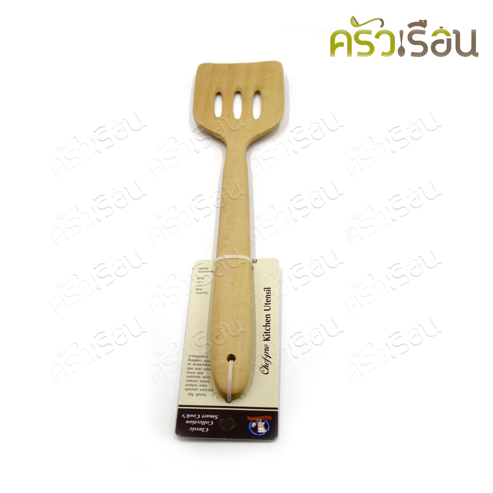CPK wooden spatula, large groove, length 38 x width 8.5 cm.