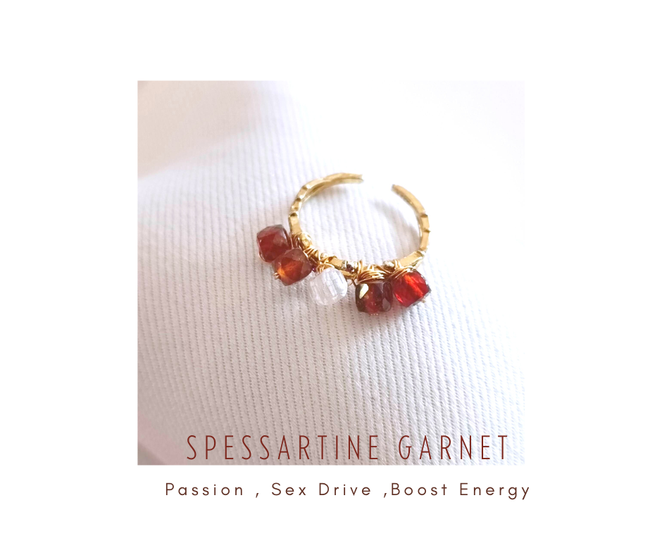 "The Crown" Ring Collection แหวนหินแท้ Spessartine Garnet (Boost Energy)