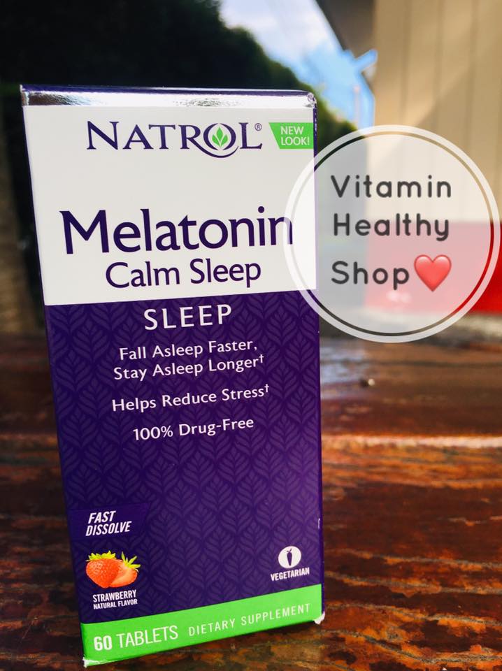 Natrol, Advanced Melatonin Calm Sleep, Fast Dissolve, Strawberry Flavor, 60 Tablets