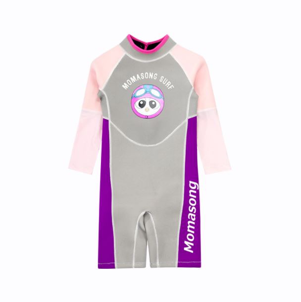 ชุดว่ายน้ำเด็กควบคุมอุณหภูมิป้องกันหนาว + ป้องกัน UV แขนยาวขาสั้น ผลิตจากผ้า Neoprene หนา 2 mm.