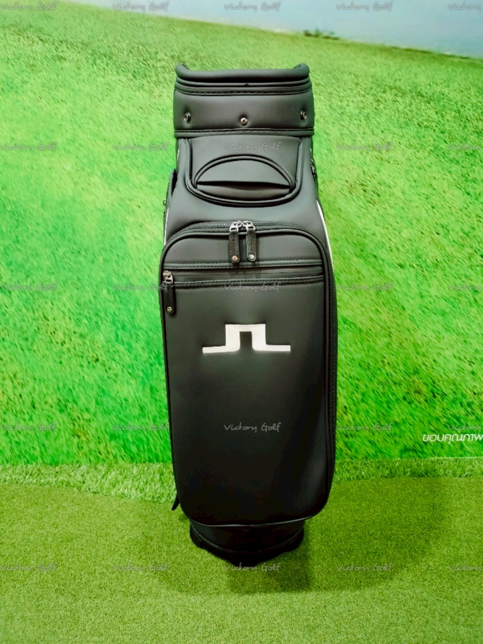Golf Bag J.LINDEBERG ( PU Material ) 9.5 Black-white Color