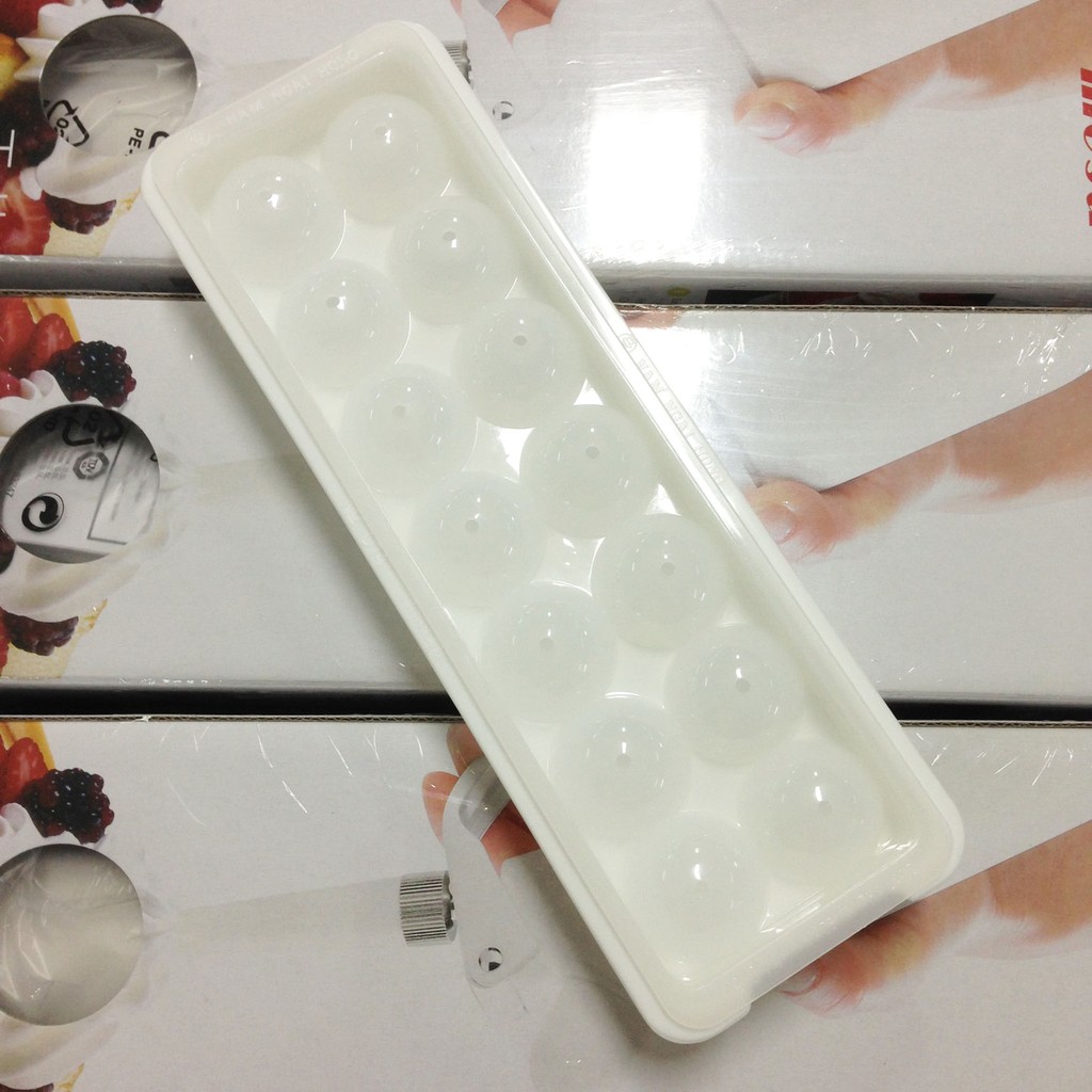 Nam Ngai Hong พิมพ์น้ำแข็ง กลม พิมพ์ลูกแก้ว 2.8 ซม. 14 ลูก #014 ตรากระเช้า ที่ทำน้ำแข็ง