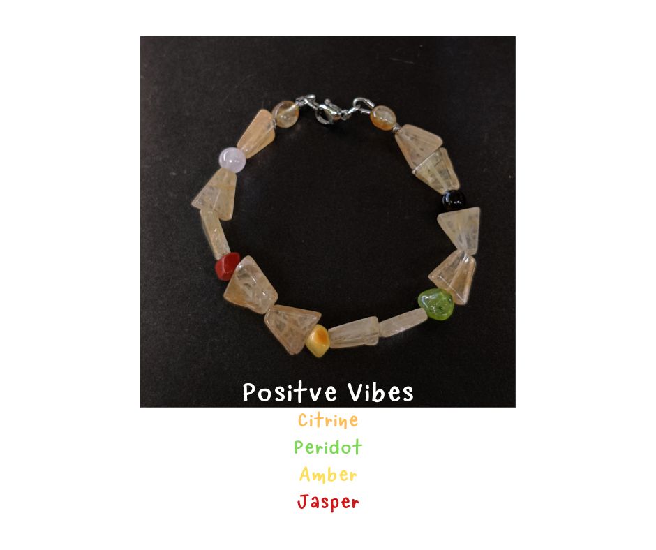 สร้อยข้อมือหินแท้ "Twisted" Good Fortune & Money Magnet Wire Wrapped Bracelet (Citrine , Peridot )