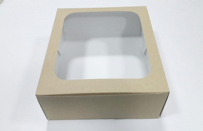 กล่องเค้ก กล่องเค้ก 2 ปอนด์ ทรงสูง กล่องขนม กล่องเบเกอรี่ กล่องคัพเค้ก สีคราฟท์ขาวหลังน้ำตาล 24.5x24.5x15ซม.20ใบ/แพ็ค