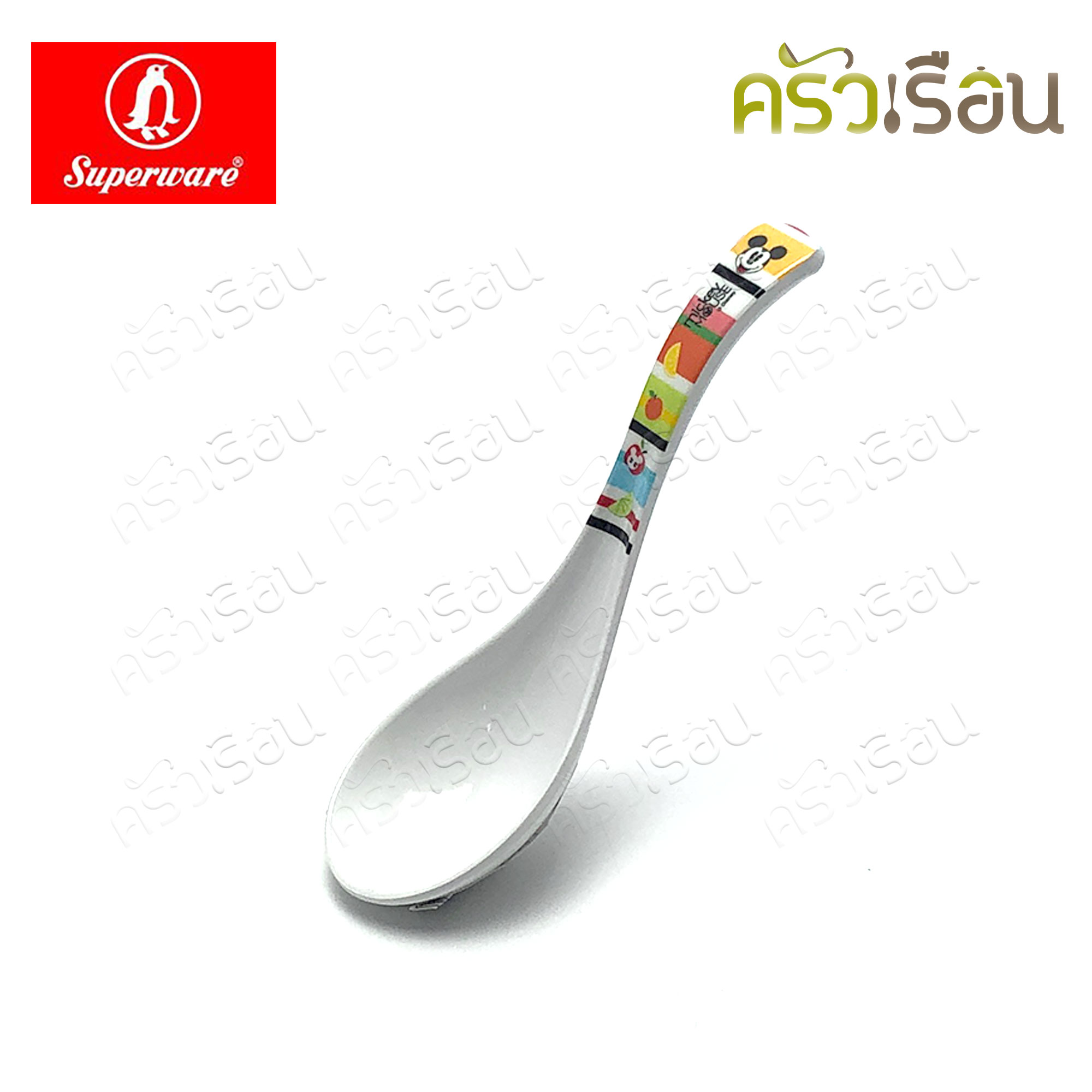 Superware ลาย Mickey Summer Fun มิกกี้ ซัมเมอร์ฟัน [ ราคาต่อชิ้น ] จาน หรือ ชาม หรือ ช้อนส้อม หรือ แก้วน้ำ เมลามีน