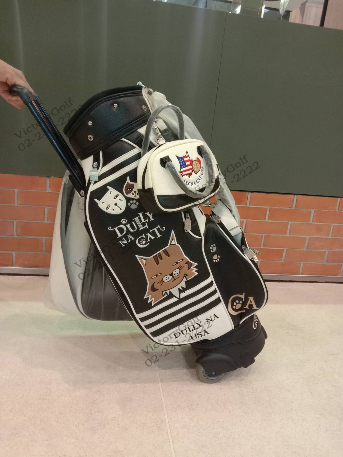 Golf Bag DULLY NA CAT USA (Black) เล็กกระทัดรัด น้ำหนักเบา มีล้อลาก