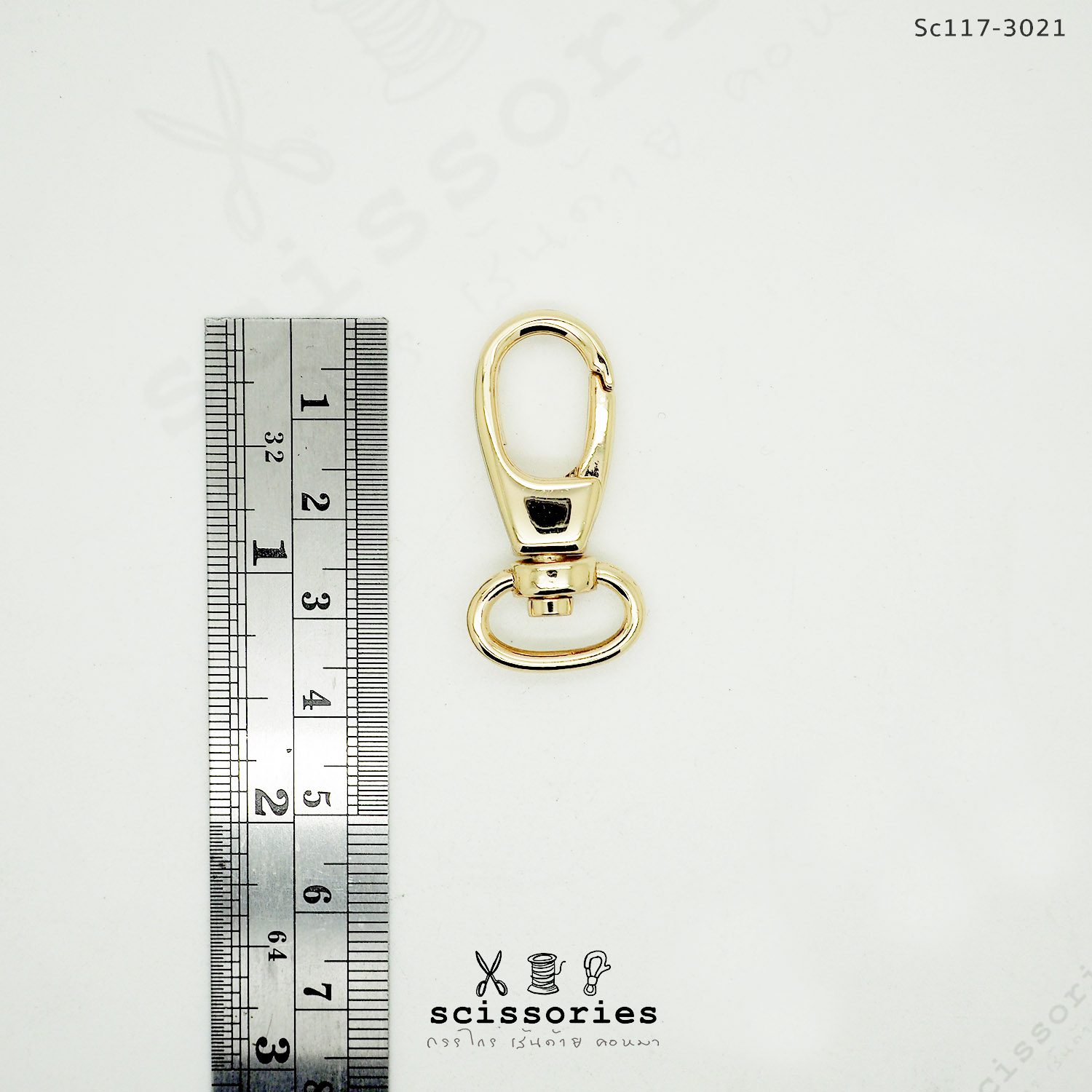 คอหมาเกี่ยว 1.2 cm สีทอง /2 ตัว