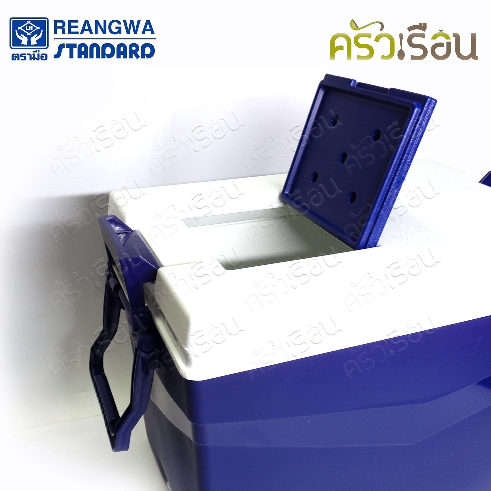 Reangwa Standard กระติก เหลี่ยม สีน้ำเงิน 32 ลิตร 32.5 x 51.5 x 36.5 ซม. RW3004 ถังแช่ กระติกน้ำแข็ง Hot and Cold Insulated Cooler Snow Bank