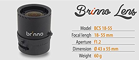 Brinno Lens 18-55 mm F1.2 Aspherical