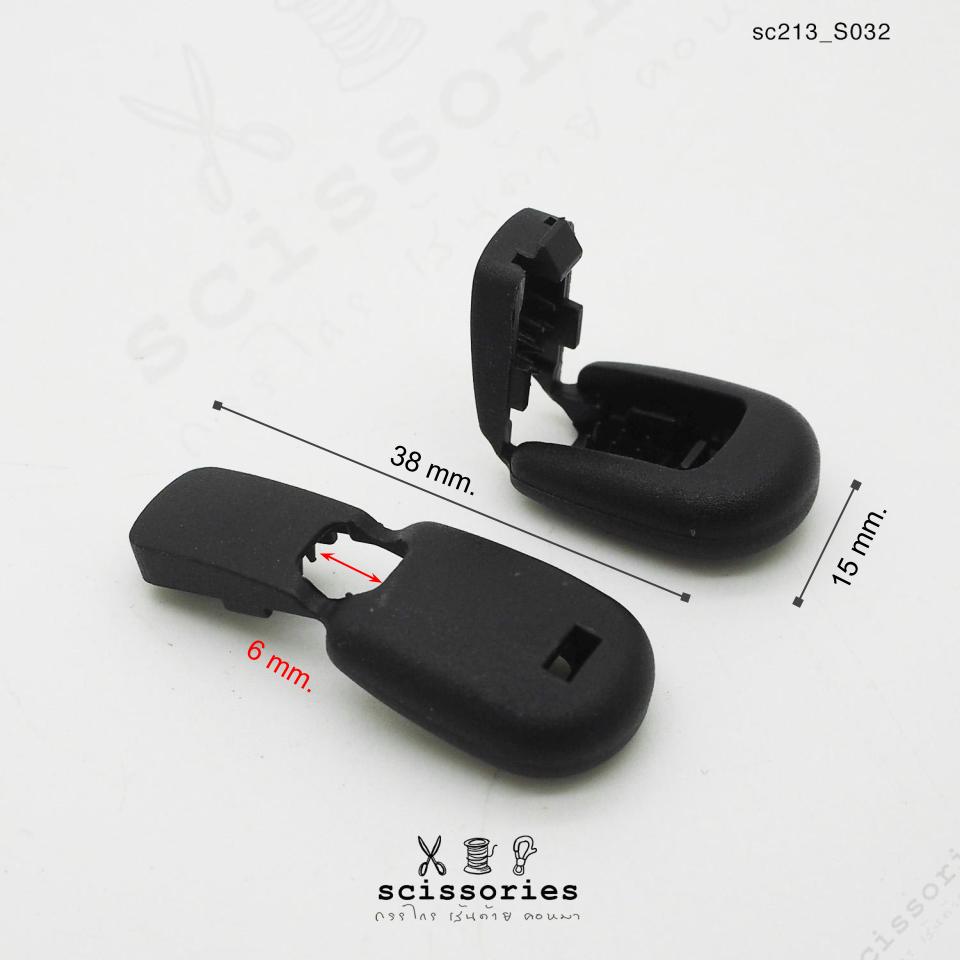 หางซิป พลาสติกสีดำ10 ตัว