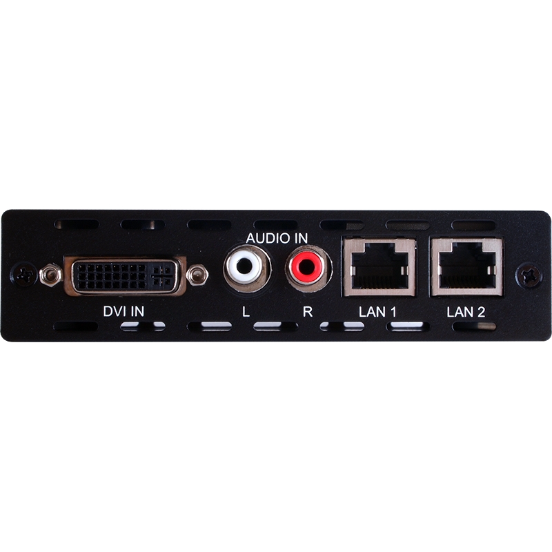 DVI OVER CAT5E/6/7 TRANSMITTER WITH 24V POC AND 2 LAN SERVING