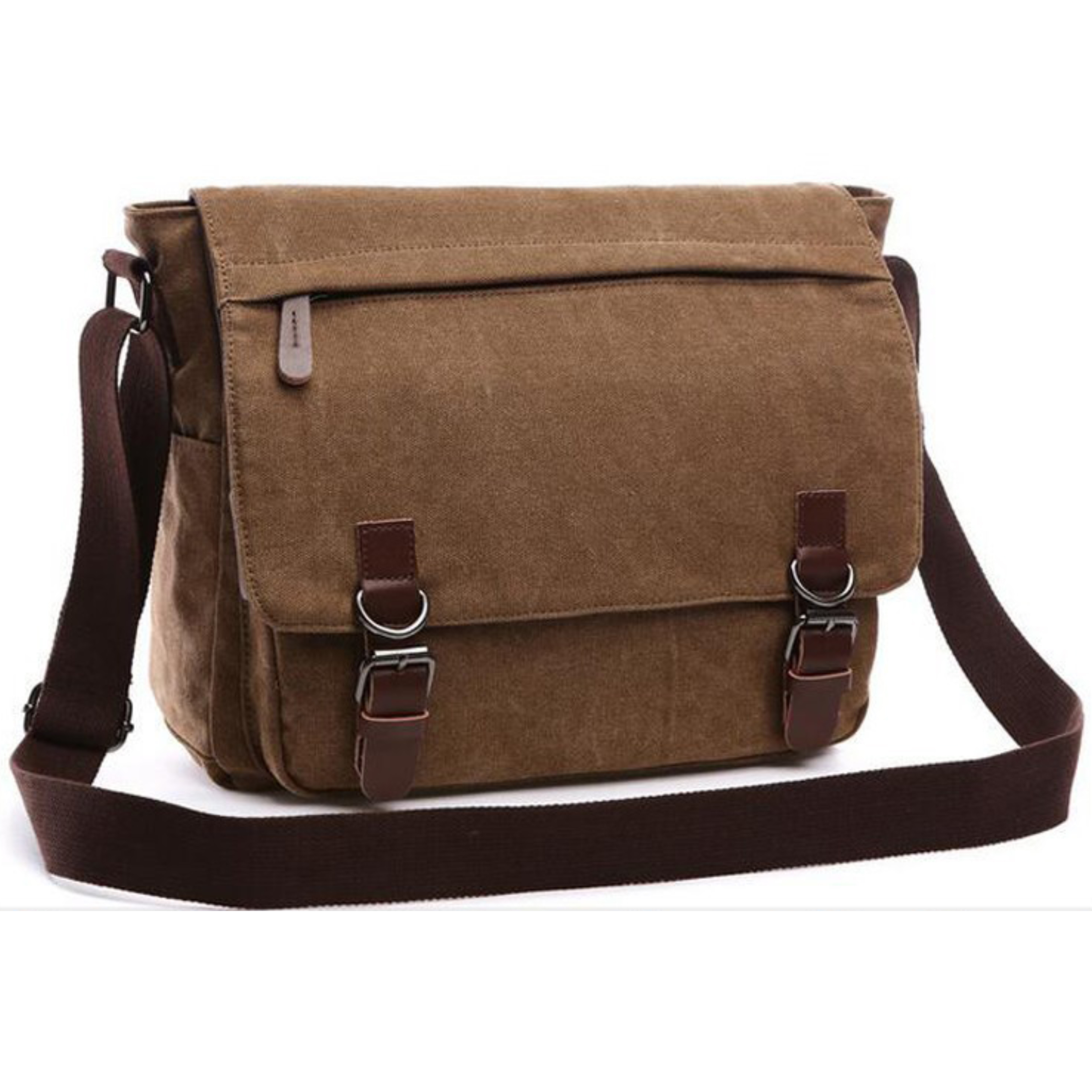 กระเป๋า Vintage สะพายข้าง รุ่น B-105 สีน้ำตาล