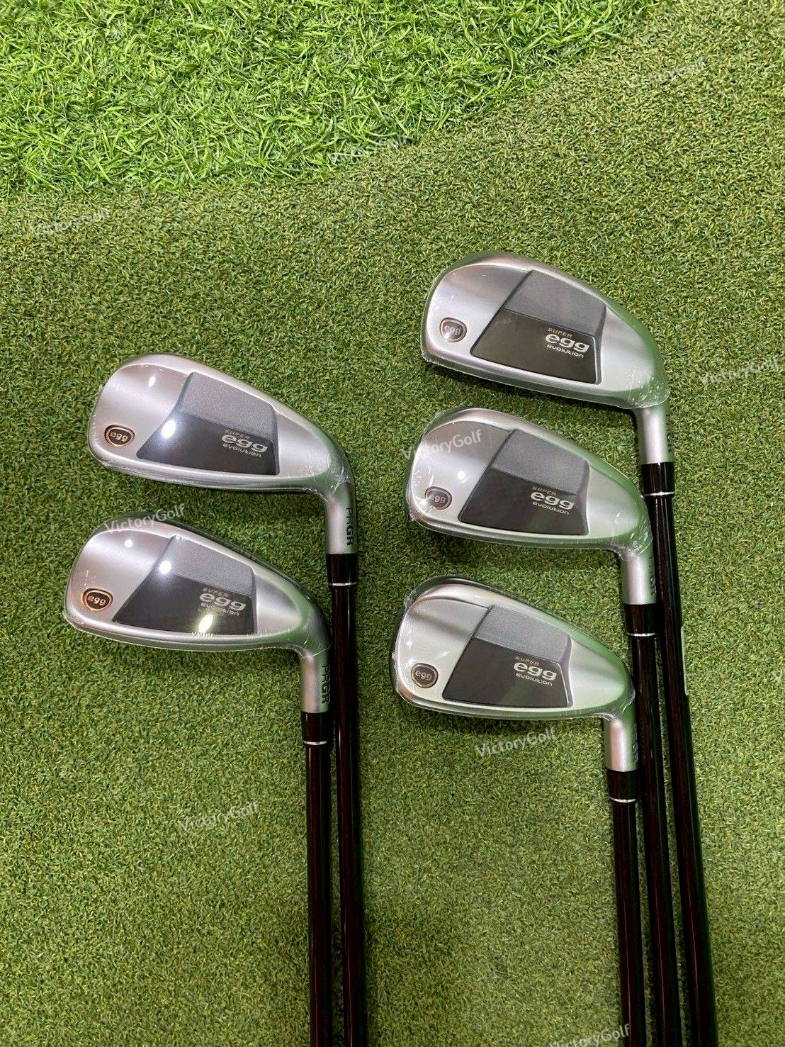 Iron set PRGR Super Egg Evolution 7-9, Pw, Aw ( 5 pcs. ) ( M-35 ) New Model 2024 หน้าเด้งเกินกฏ !