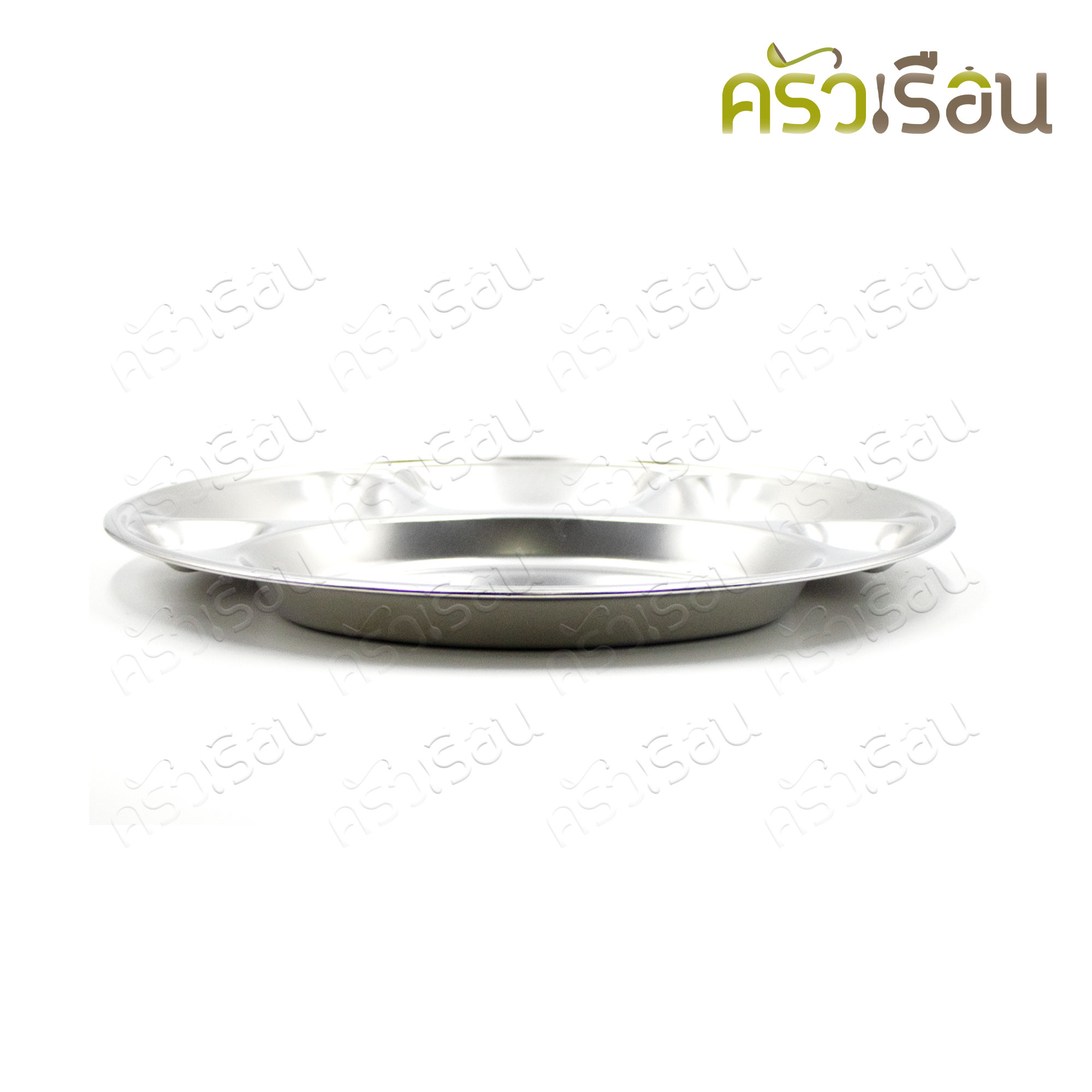 FOFO Round Compartment Tray, Stainless Steel, 35 cm. SB535. food tray
