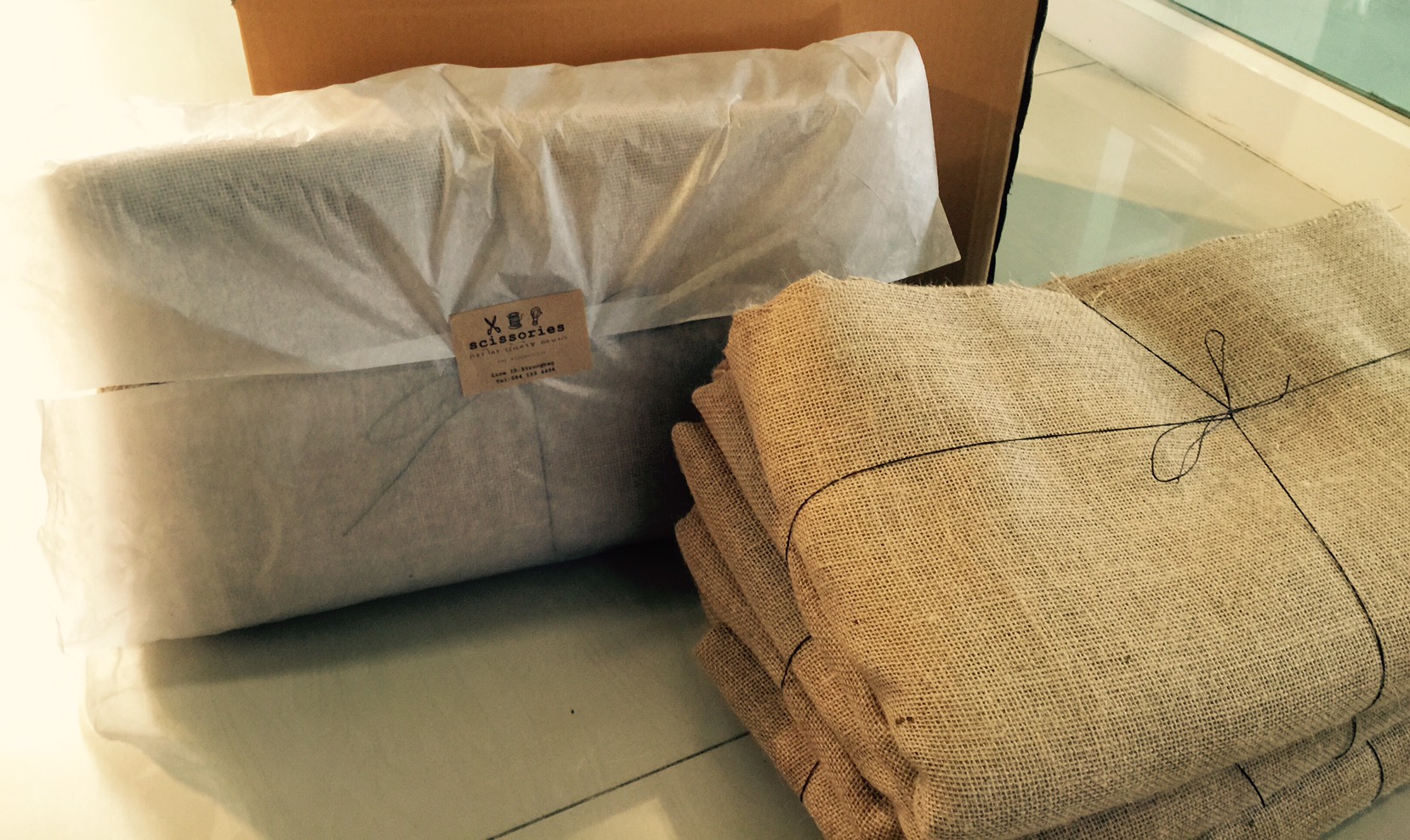 ผ้ากระสอบ สีธรรมชาติ หลาละ