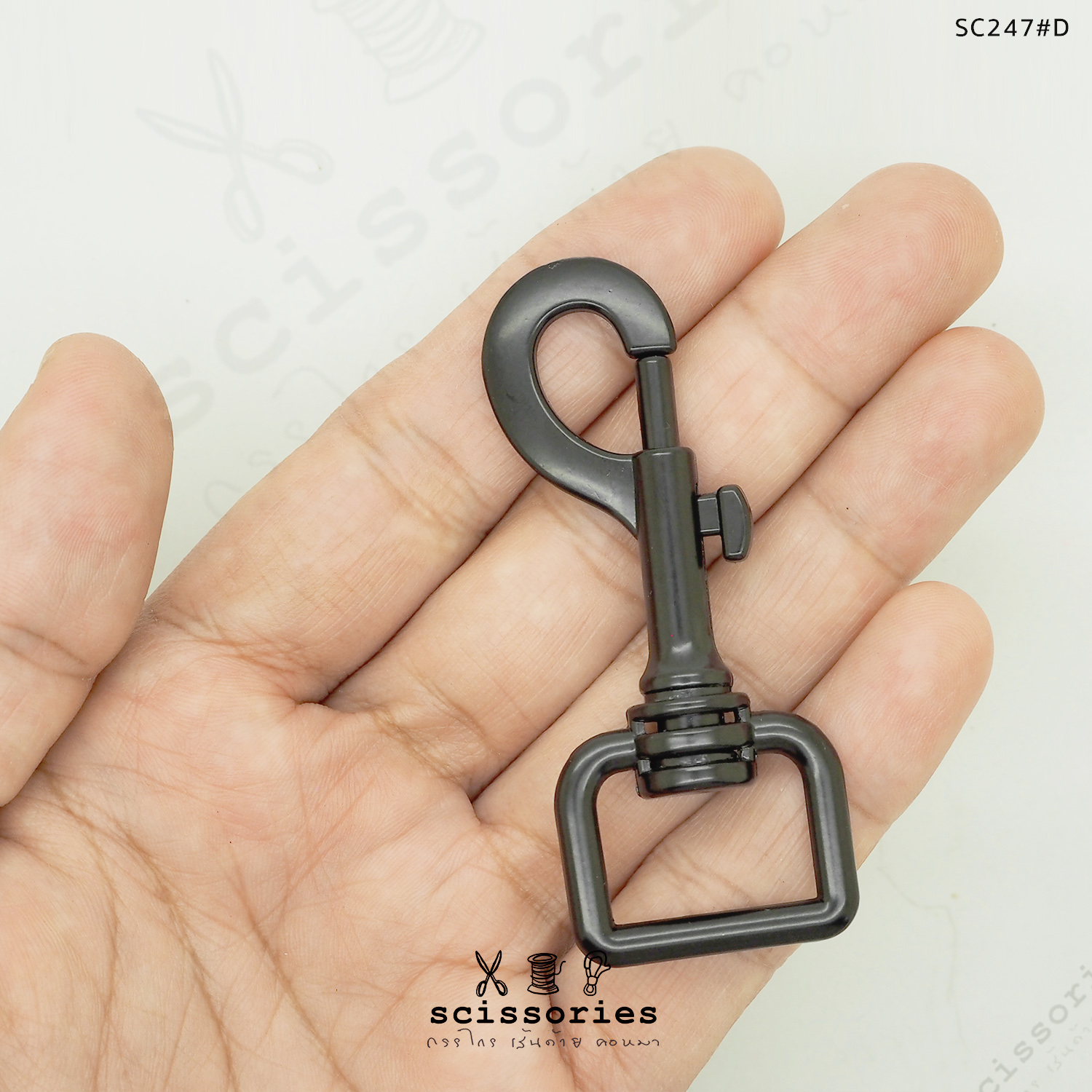 ตัวเกี่ยว 6หุน สีดำด้าน 2 ตัว เนื้อโลหะ