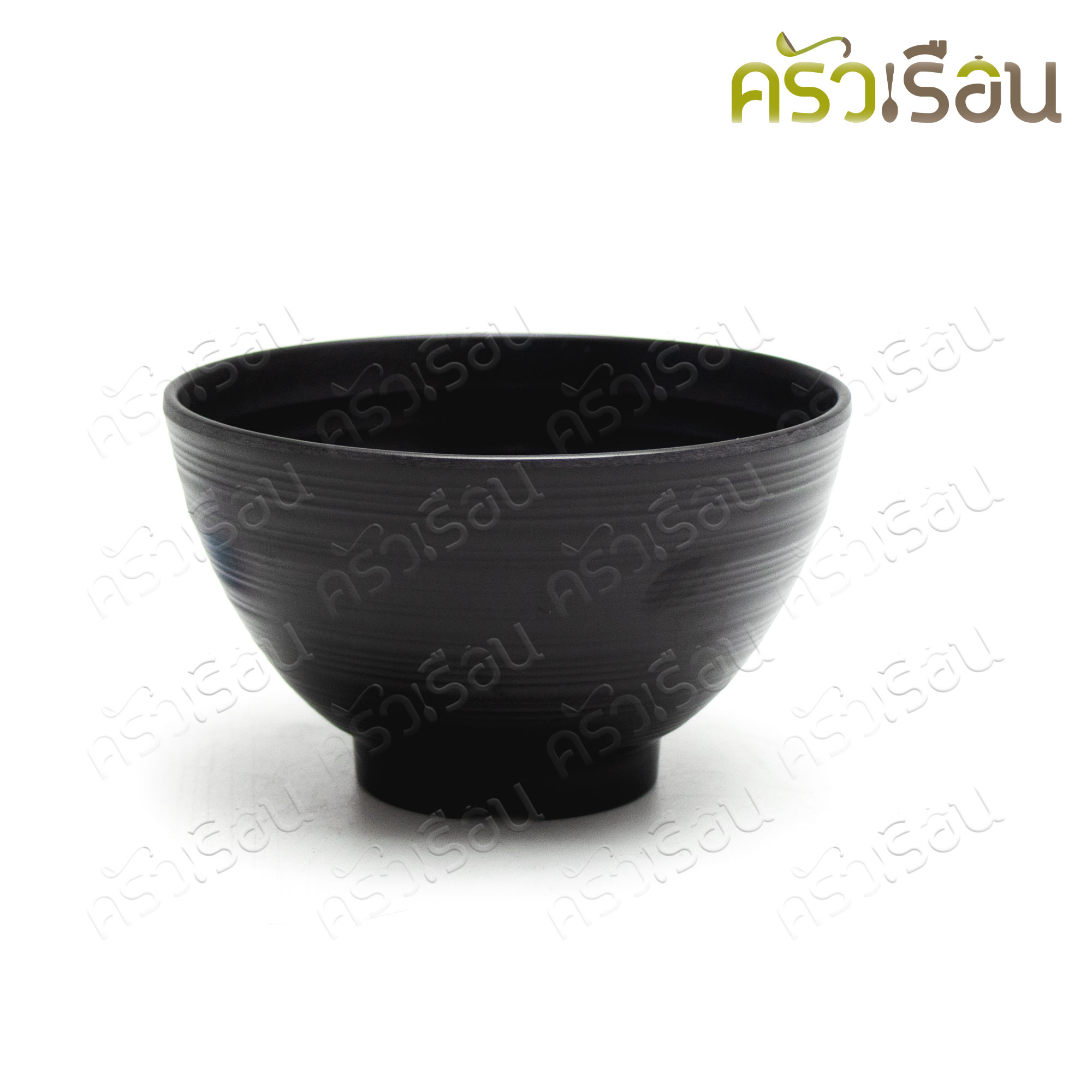 SUMO ชามข้าว เมลามีน มีลอน ทรงสูง 4.75 นิ้ว สีดำ JB724-4.7 ถ้วยทรงญี่ปุ่น ชามญี่ปุ่น ถ้วยน้ำซุป