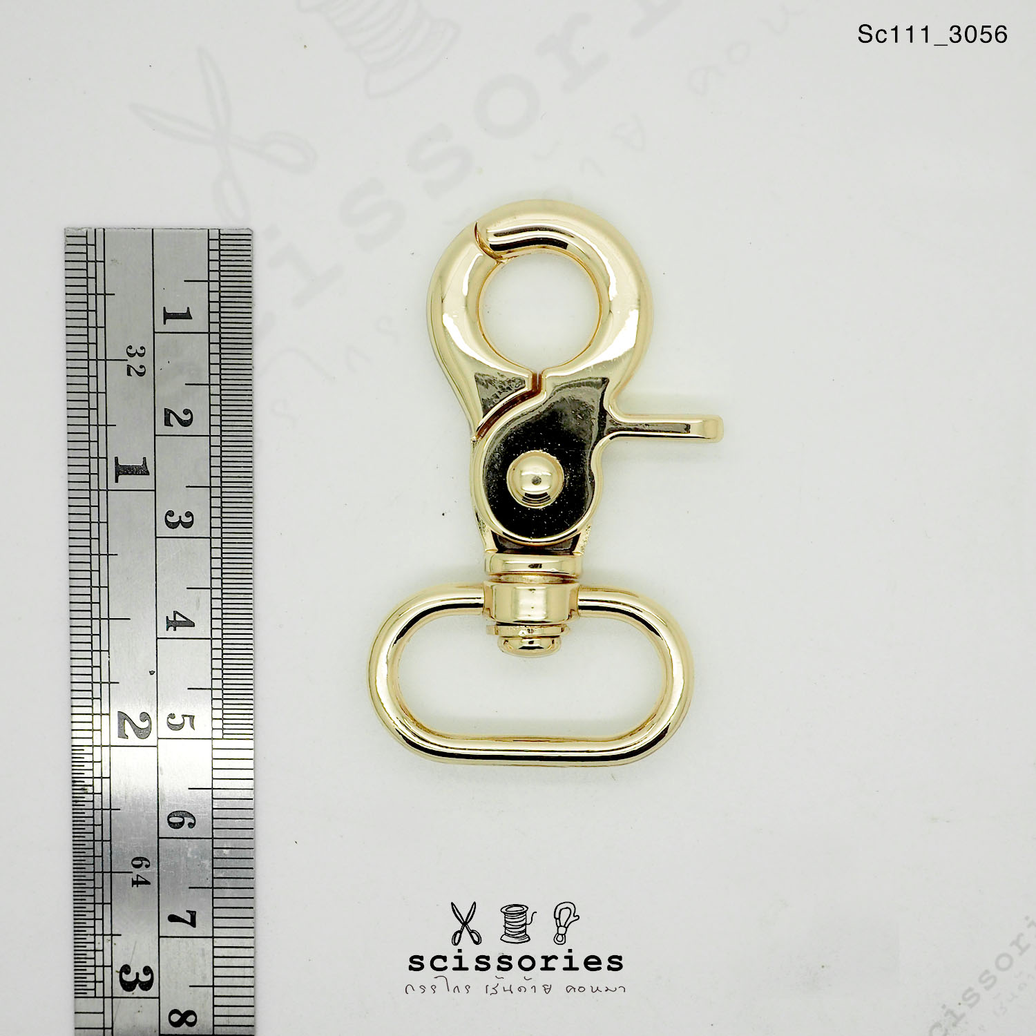 คอหมาเกี่ยว 1 นิ้วสีทอง Gold/2 ตัว