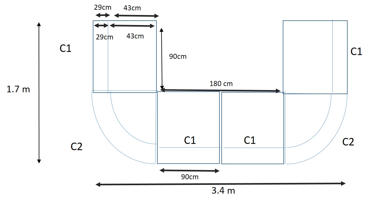 RENT/ให้เช่า: เคาน์เตอร์บาร์ LED เรืองแสง รุ่น U