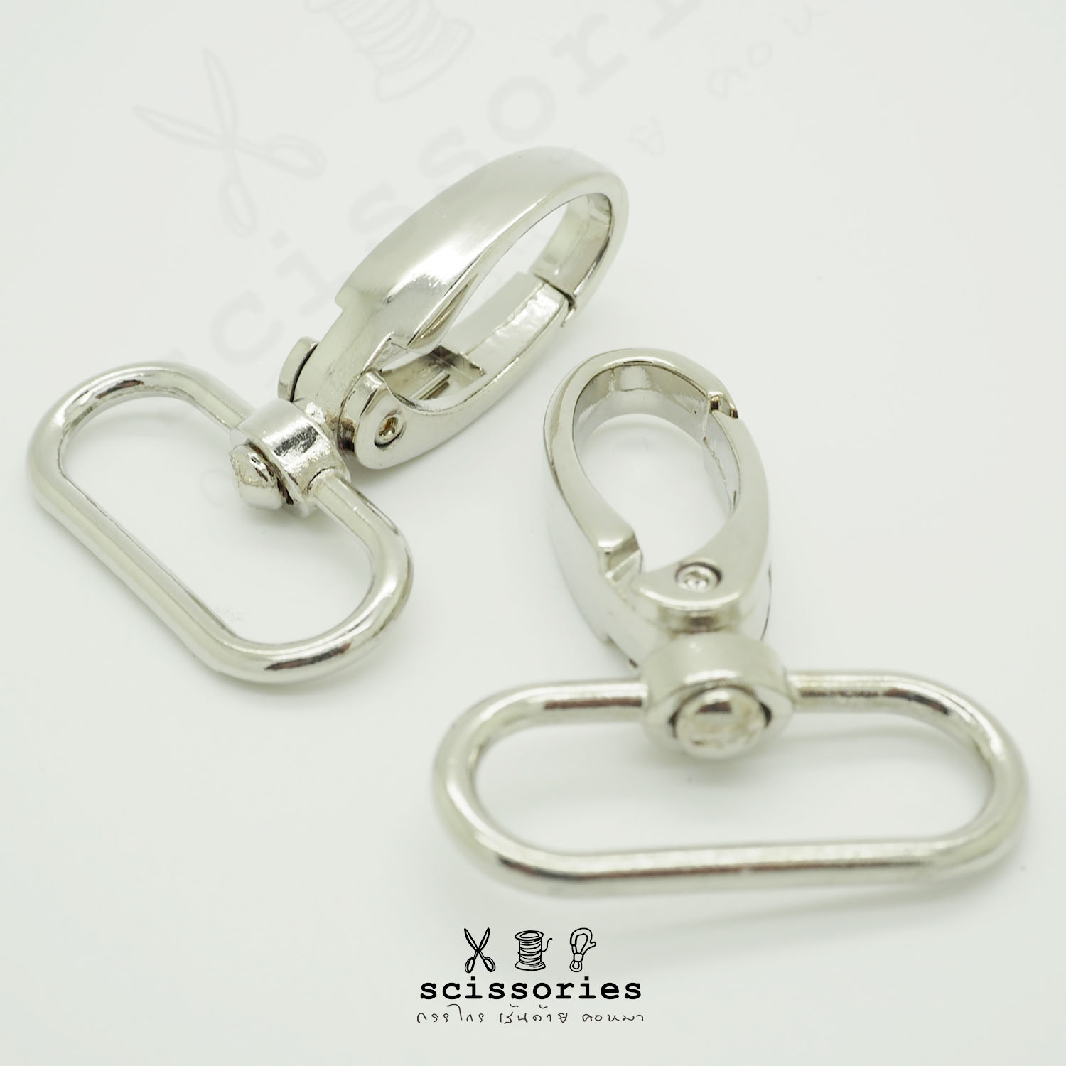 คอหมา 1.2 in สีเงิน/2 ตัว