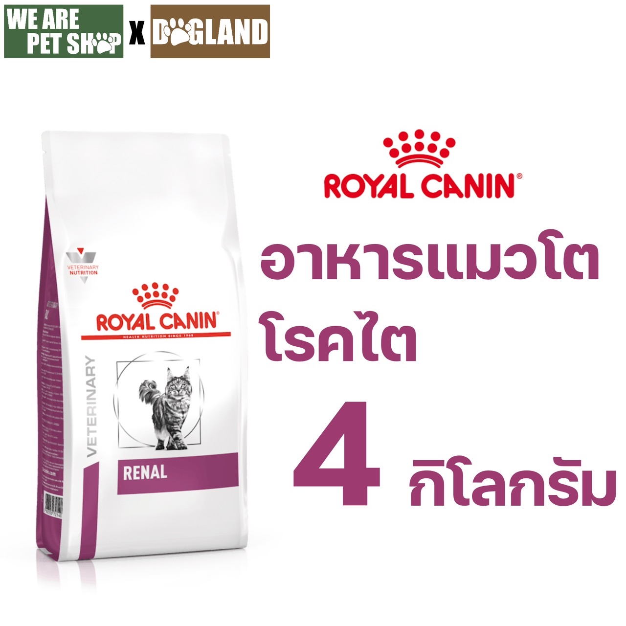 RENAL อาหารแมวรักษาโรคไต เม็ด 4 กก.