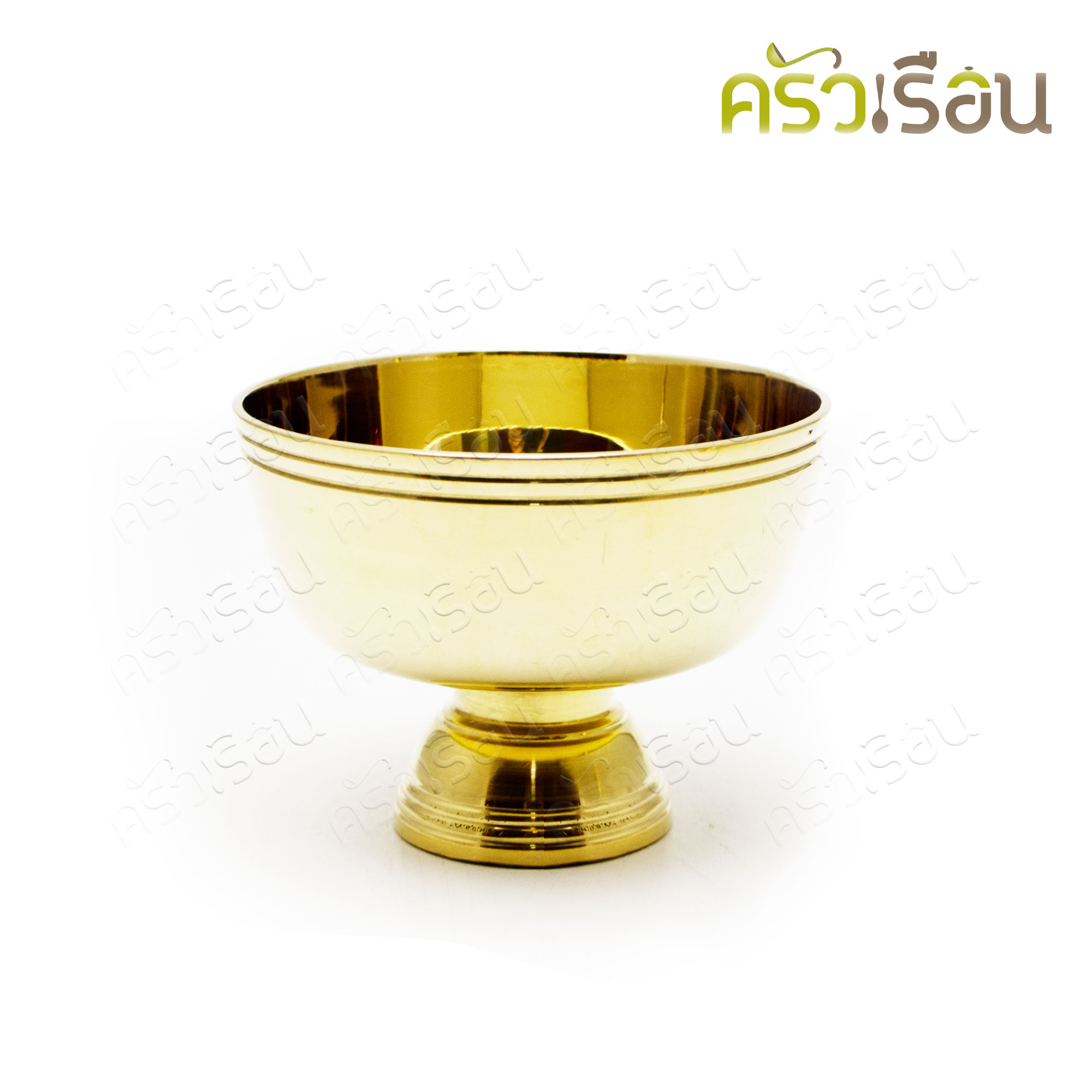 BRASS ชุดกรวดน้ำ ทองเหลือง ใหญ่ 10.5 ซม. (ขนาดถ้วยรอง) ที่กรวดน้ำ