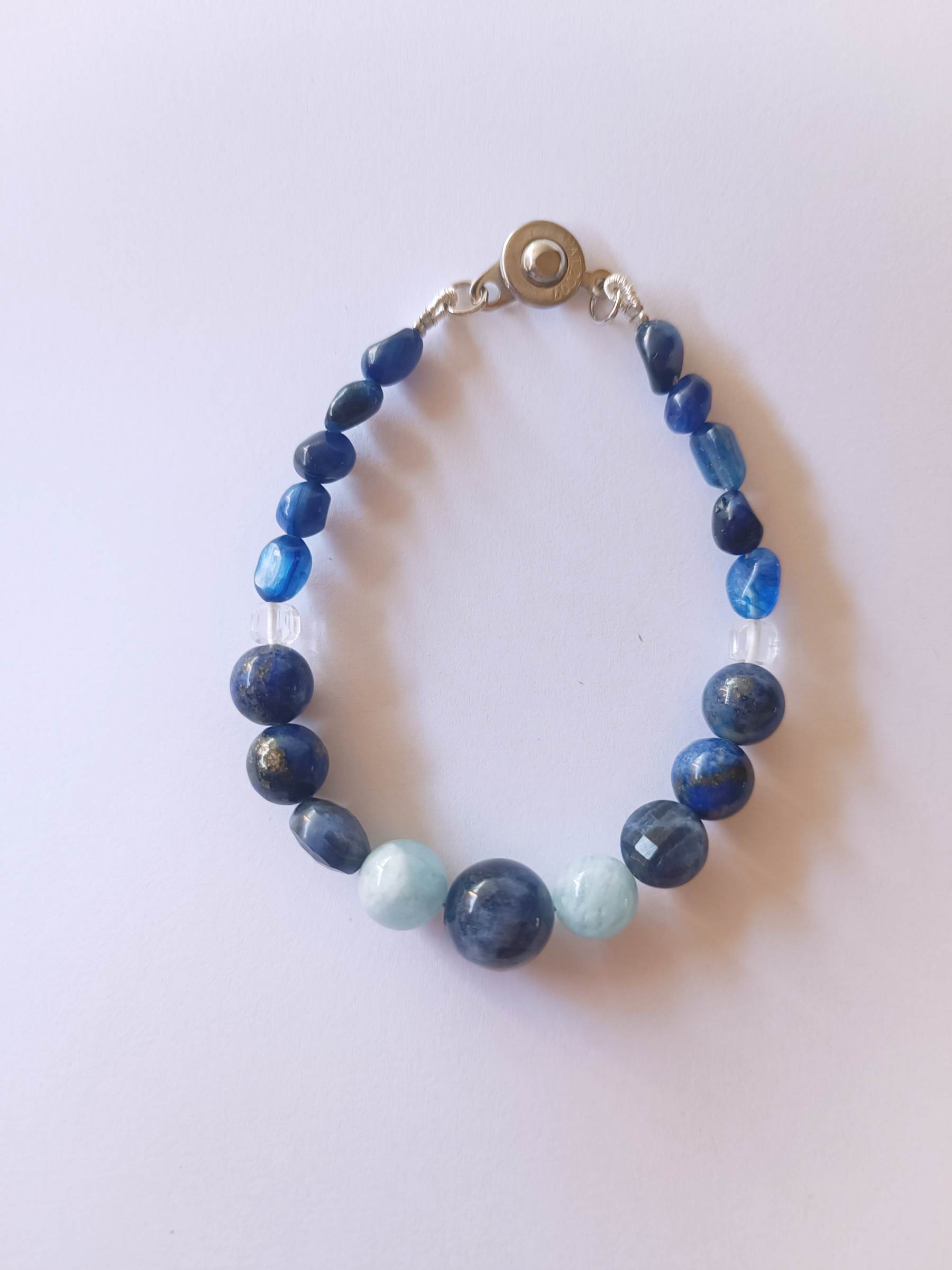 สร้อยข้อมือหินแท้ "POSH" Power Communicator Bracelet (Sodalite+Aquamarine+Lapis Lazuli+Kyanite)