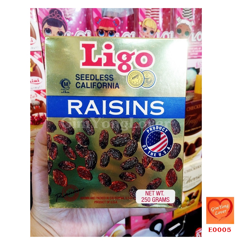 ลิโก้ ลูกเกดดำไม่มีเม็ด (Ligo Seedless California Raisins)