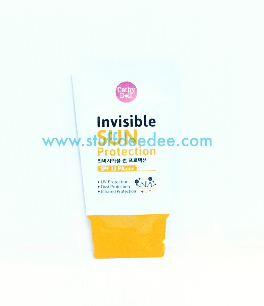 กันแดดล่องหน Cathy Doll (ซอง) พลังอิออนจากเกาหลี Invisible Sun Protection SPF33 PA+++ ปกป้องแดด, ฝุ่น, มลภาวะ