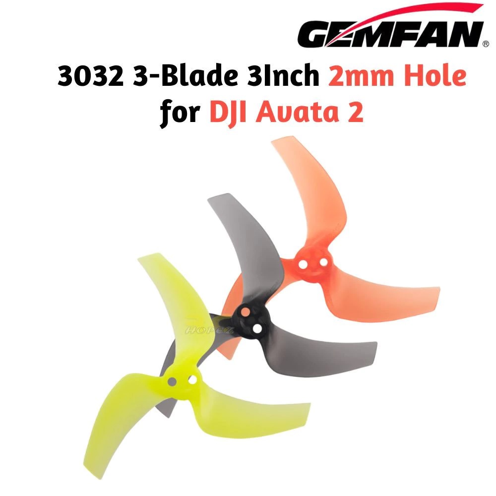 3-G12 Gemfan 3032 DJI Avata 2 ใบพัด 3 นิ้ว 2 มม.ใบพัดรูสําหรับ (2 คู่/4 ชิ้น) Gem3032-3 อุปกรณ์โดรน Drone