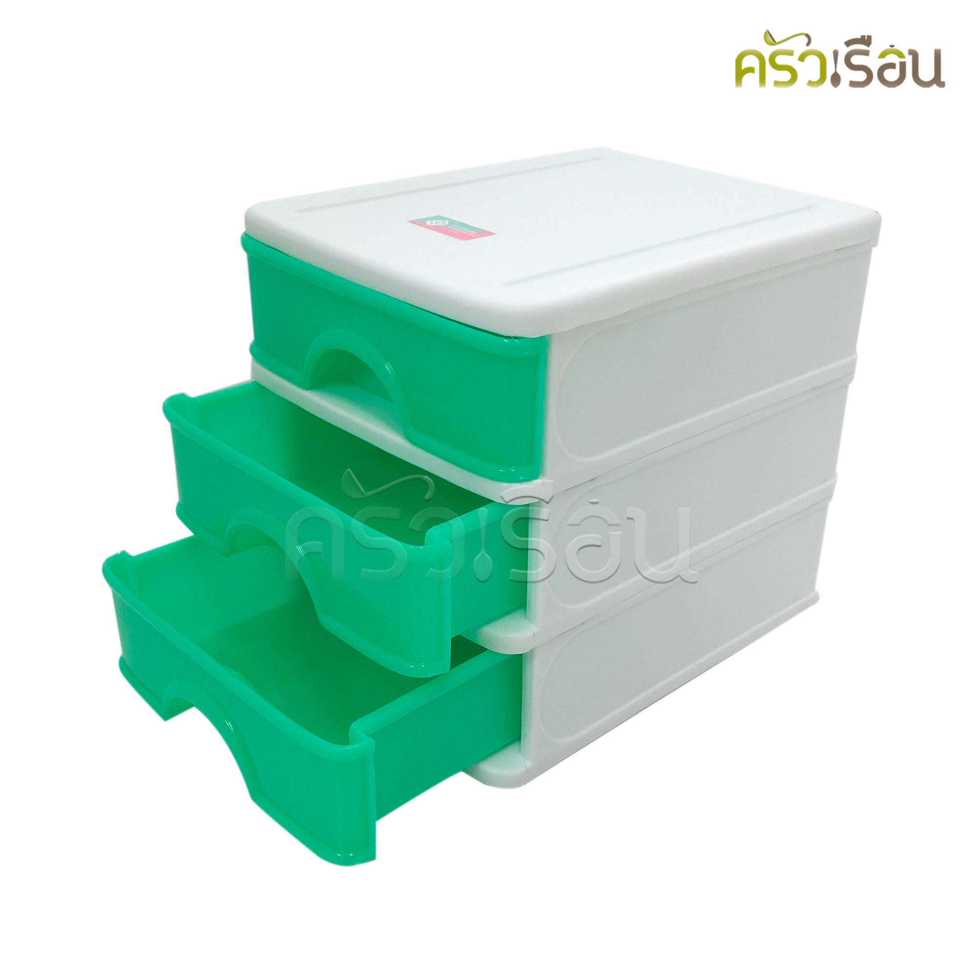 ตู้ลิ้นชักจิ๋ว 3 ชั้น สีเขียว #276/3