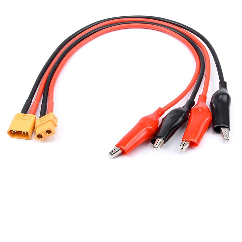 สายแปลงต่อชาร์จแบบ XT60 ไปยังคีมหนีบแบตเตอรี่ (XT60 to Alligator Clip Cable) อุปกรณ์โดรน Drone